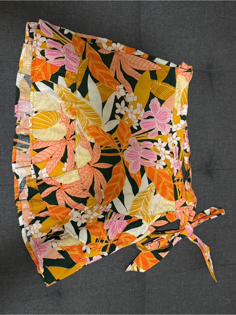 aerie Tropical Floral Wrap Sarong in Pink, Orange & Yellow